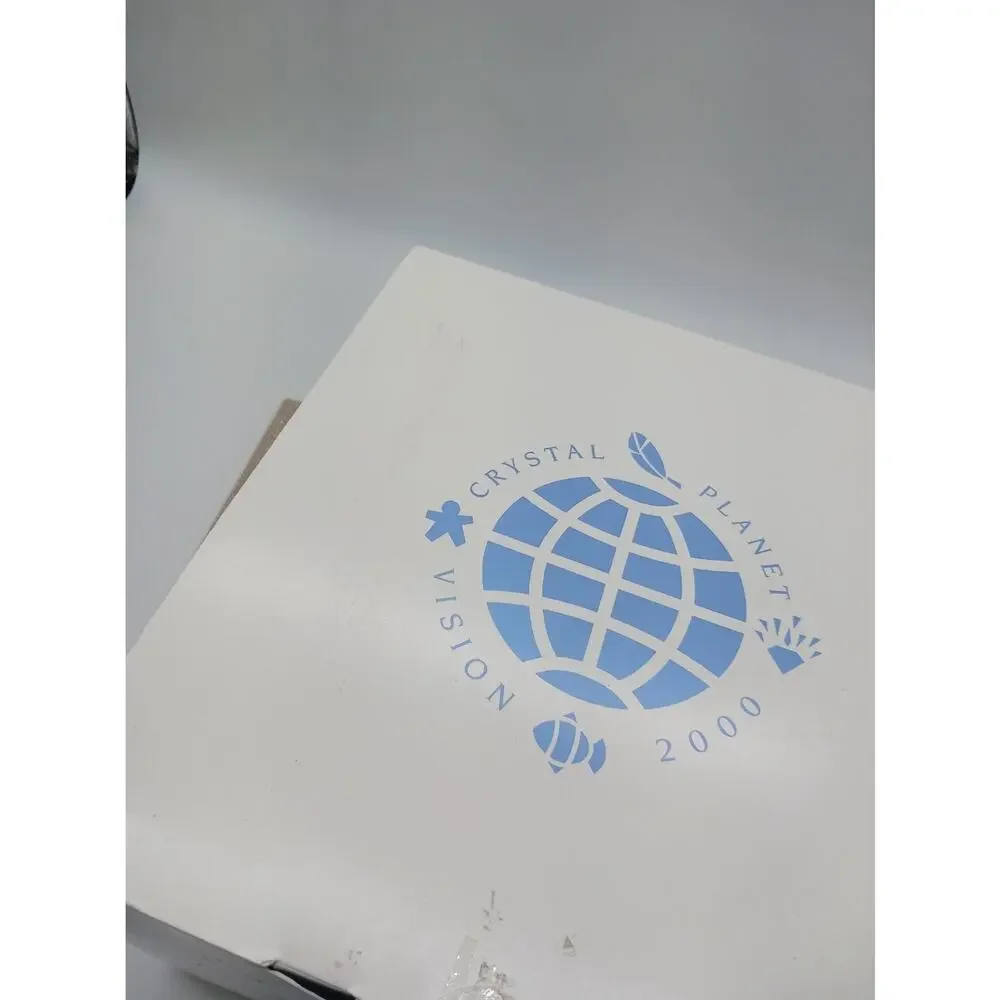 Swarovski Crystal Planet Vision 2000 Dove Globe Sculpture Figurine Box COA